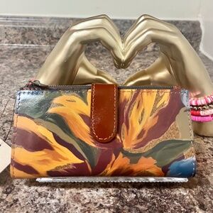 NWT PATRICIA NASH NAZARI WALLET MARIGOLD HARVEST